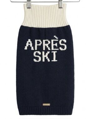 Max Bone Cozy Knit Black & Cream Apres Ski Winter Dog Sweater Pullover Sz XL